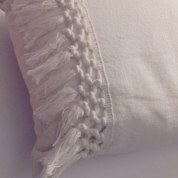 Modern Macrame Fringe Throw Pillow - Picture 2 of 5